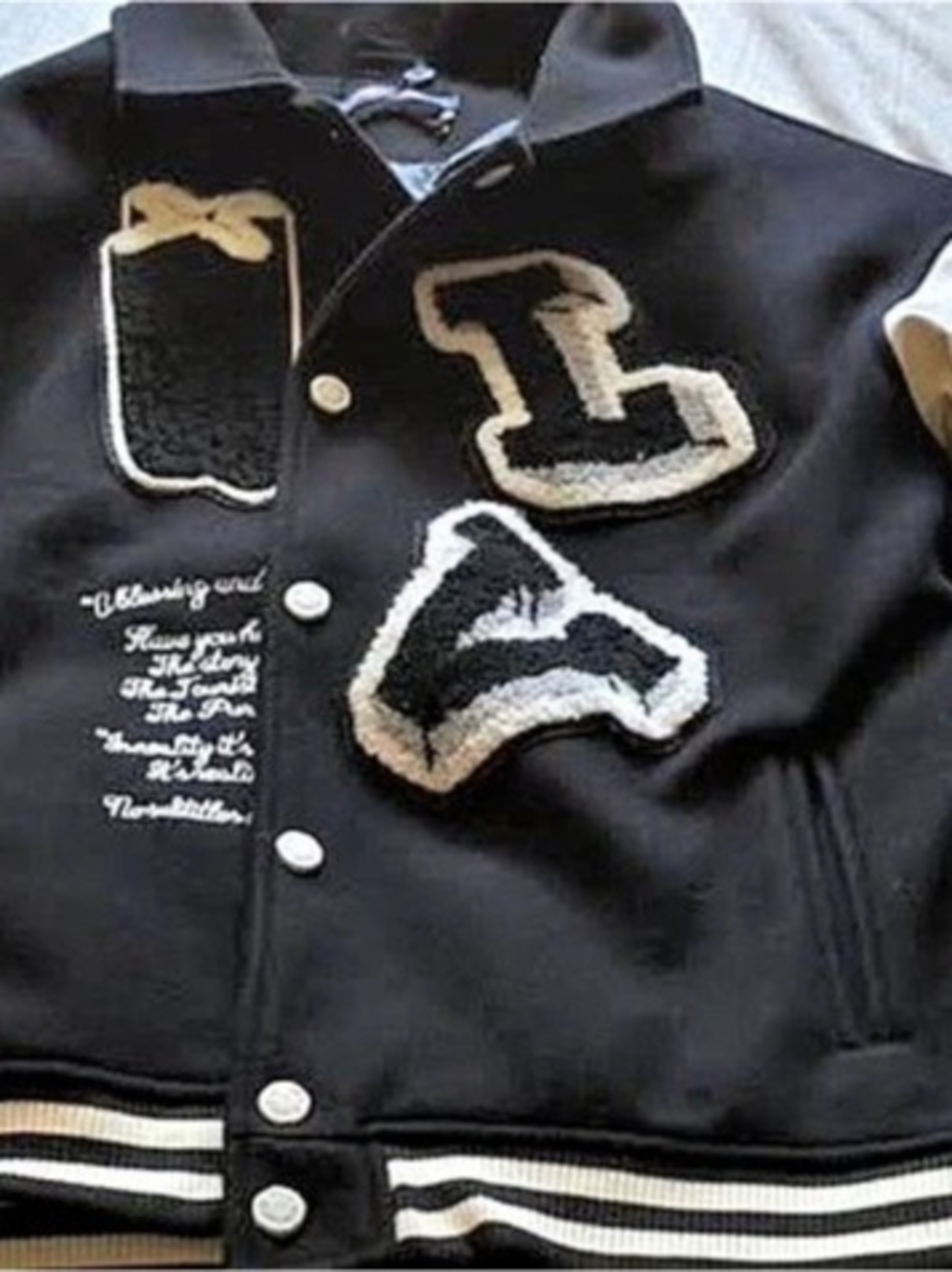 Black & White Varsity Jacket Like New